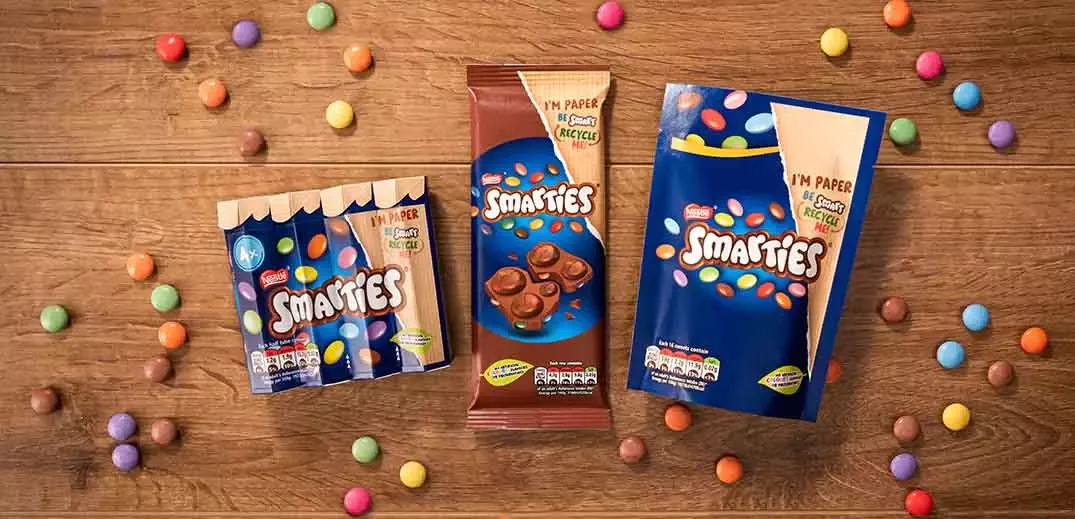 Smarties pierwszą globalną marką słodyczy, która przejdzie na opakowania papierowe, w całości nadające się do recyklingu
