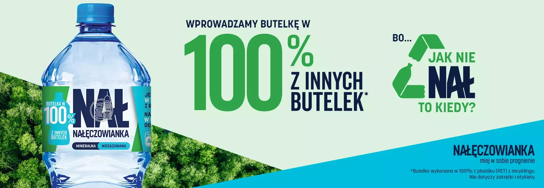 Nałęczowianka wykonanea z recyklingowego PETu