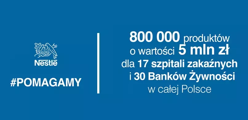 Nestlé Polska przekazuje pomoc żywnościową o wartości 5 mln zł
