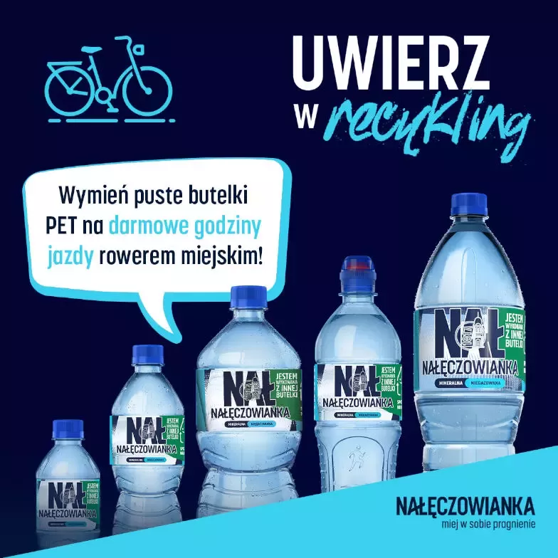 Przejażdżka rowerem za plastikowe butelki